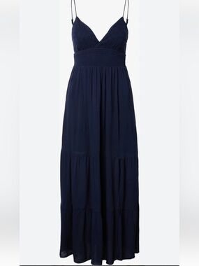 (NWT) Hollister - Babydoll Style Knit Maxi Dress in Navy (with Pockets!!) - XL